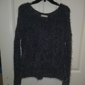 Abercrombie & Fitch Navy Angora High Low Sweater